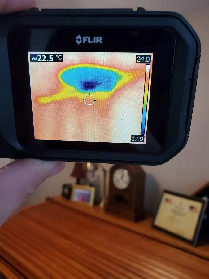 Thermal imaging inspection for water damage in Media